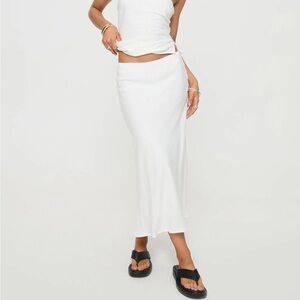 Princess Polly Ermias Linen Blend Midi Skirt